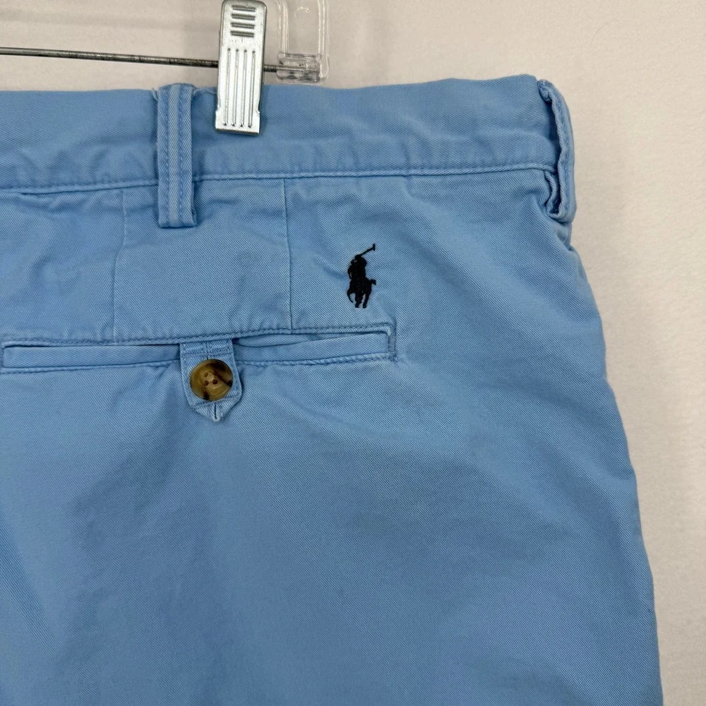 Polo Ralph Lauren Chino Shorts Mens 40‎ Blue Stretch Classic Fit Cotton Twill